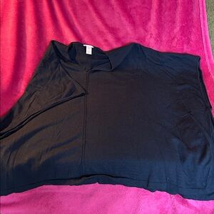 J. Jill Navy V-Neck Poncho